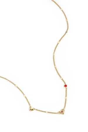 Ketting met hartjes en steentjes en patroon