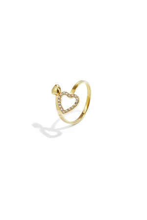 verstelbare ring met hartjes