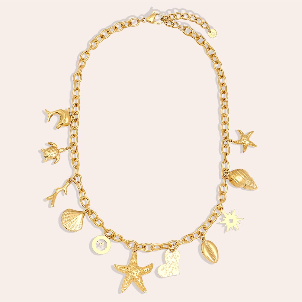 40cm Leuke Charms Fun roestvrijstalen ketting
