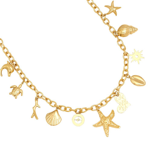 40cm Leuke Charms Fun roestvrijstalen ketting