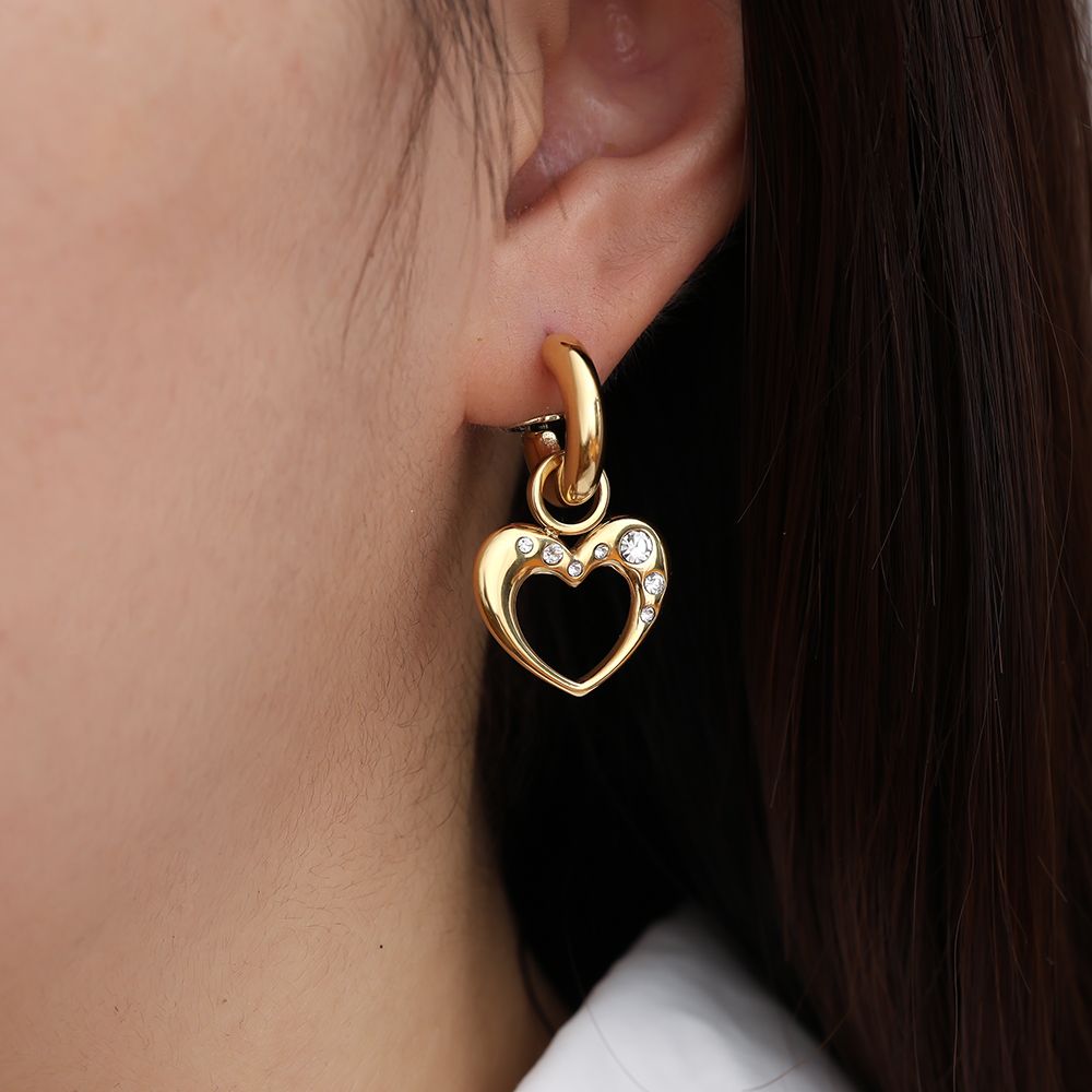 Super hol hart met diamanten