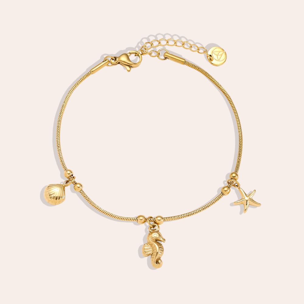 17cm Seehorse Star roestvrijstalen armband