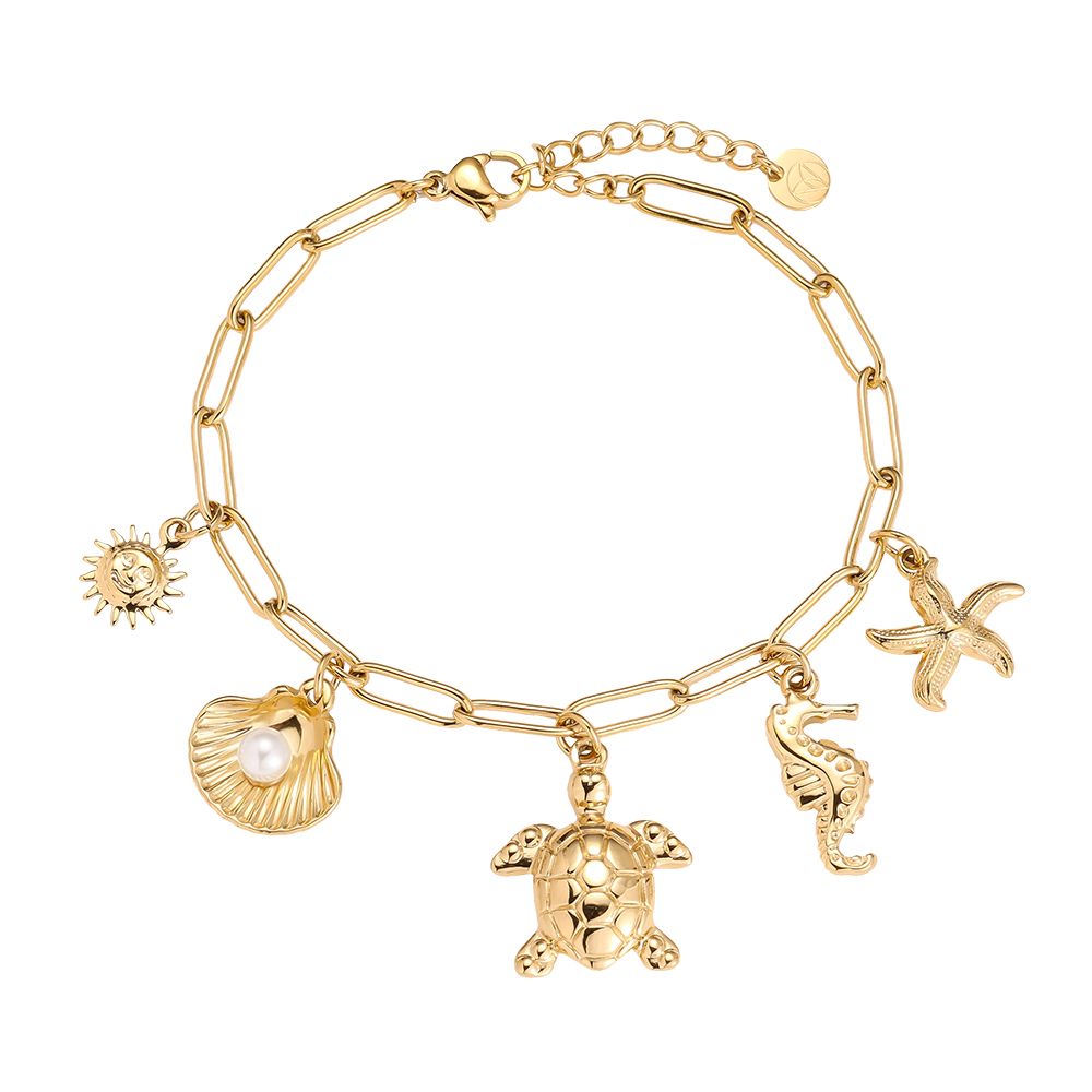 16cm Ocean Love Pearl roestvrijstalen armband