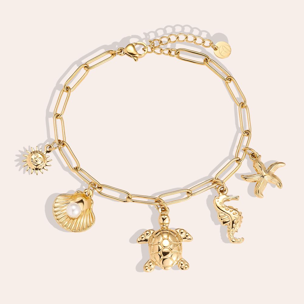 16cm Ocean Love Pearl roestvrijstalen armband