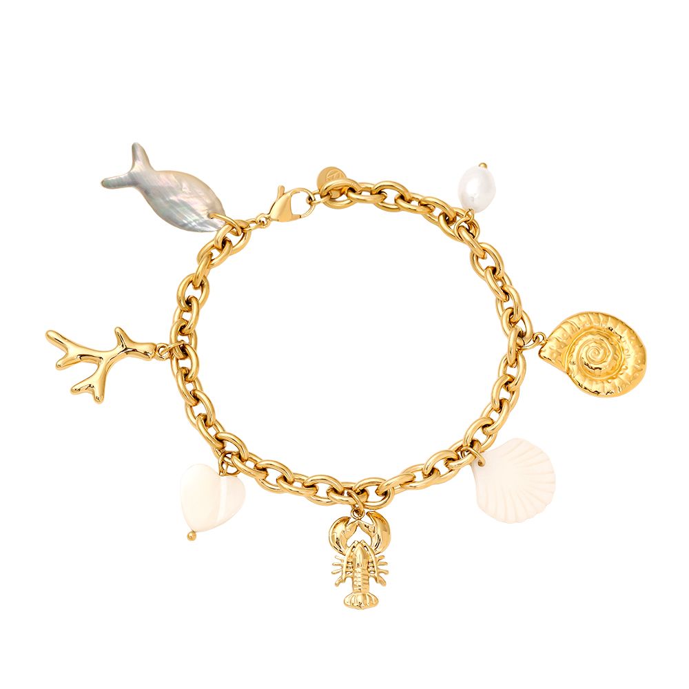 19cm Sealife Fun roestvrijstalen armband