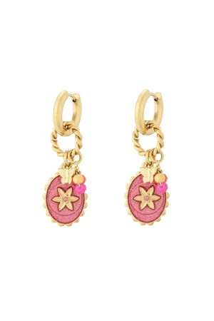 Pink Stardust oorbellen