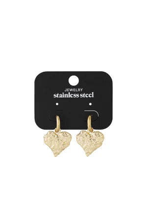 Textured Hearts oorbellen