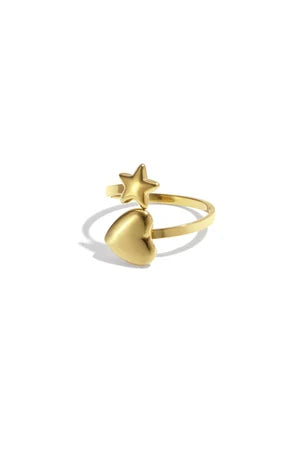 ring met hart en ster