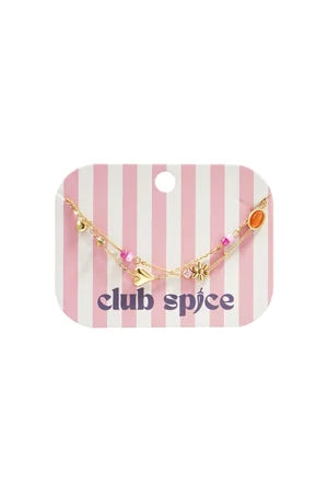 Bubbele armband met variërend hangers, kralen en steentjes
