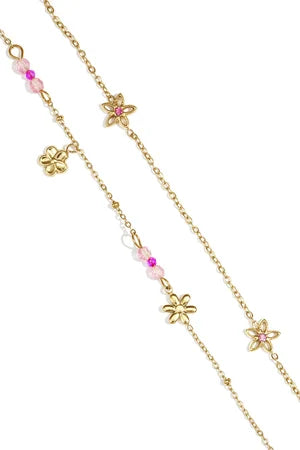 Bubbele armband met kleurrijke bloemetjes